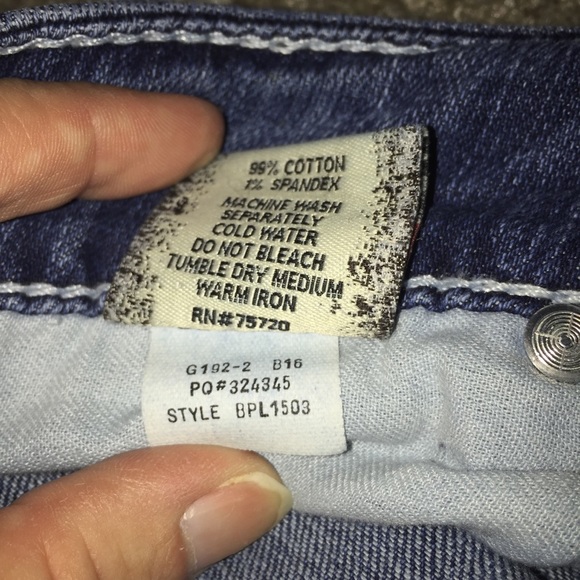 BKE Payton Blue Wash Bootcut Distressed 30x31 1/2 - Picture 4 of 8